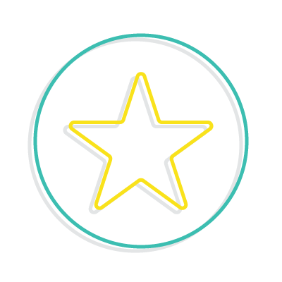 Star icon representing design creating a brand experience