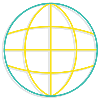 Icon of a globe for web development