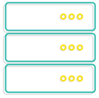 Icon of servers representing devops