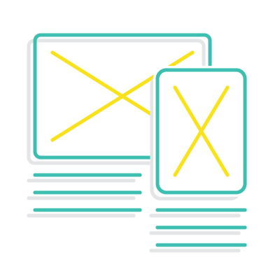 Icon of a design wireframe